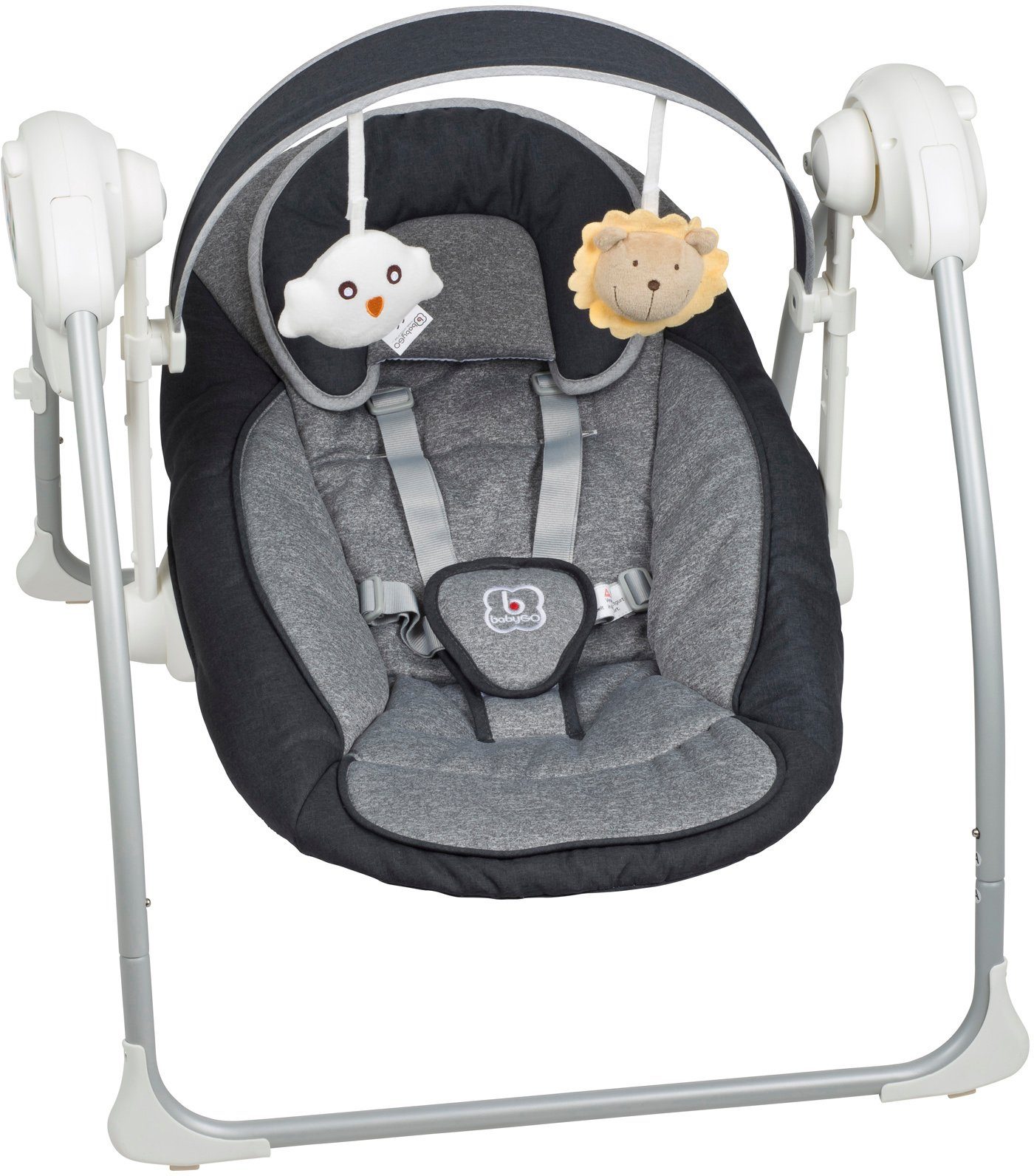 BabyGo Babywippe Dandly, anthracite, elektrisch, mit Sound