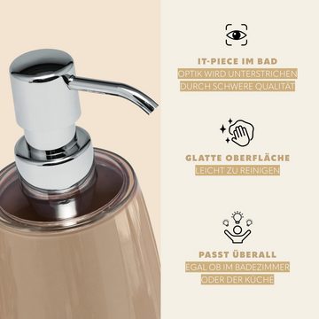 bremermann Seifenspender Bad-Serie SAVONA - Seifenspender aus Kunststoff, cappuccino-braun