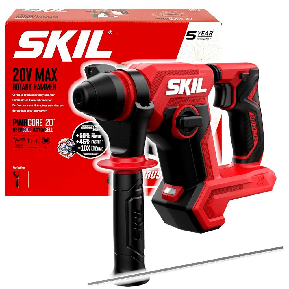 SKIL Akku-Bohrhammer Skil 20V 3821 CA SDS-plus 1,5J Akku-Bohrhammer (ohne Batteriebox), 20 V, (Skil 20V 3821 CA SDS-plus 1,5J Akku-Bohrhammer (ohne Batteriebox)