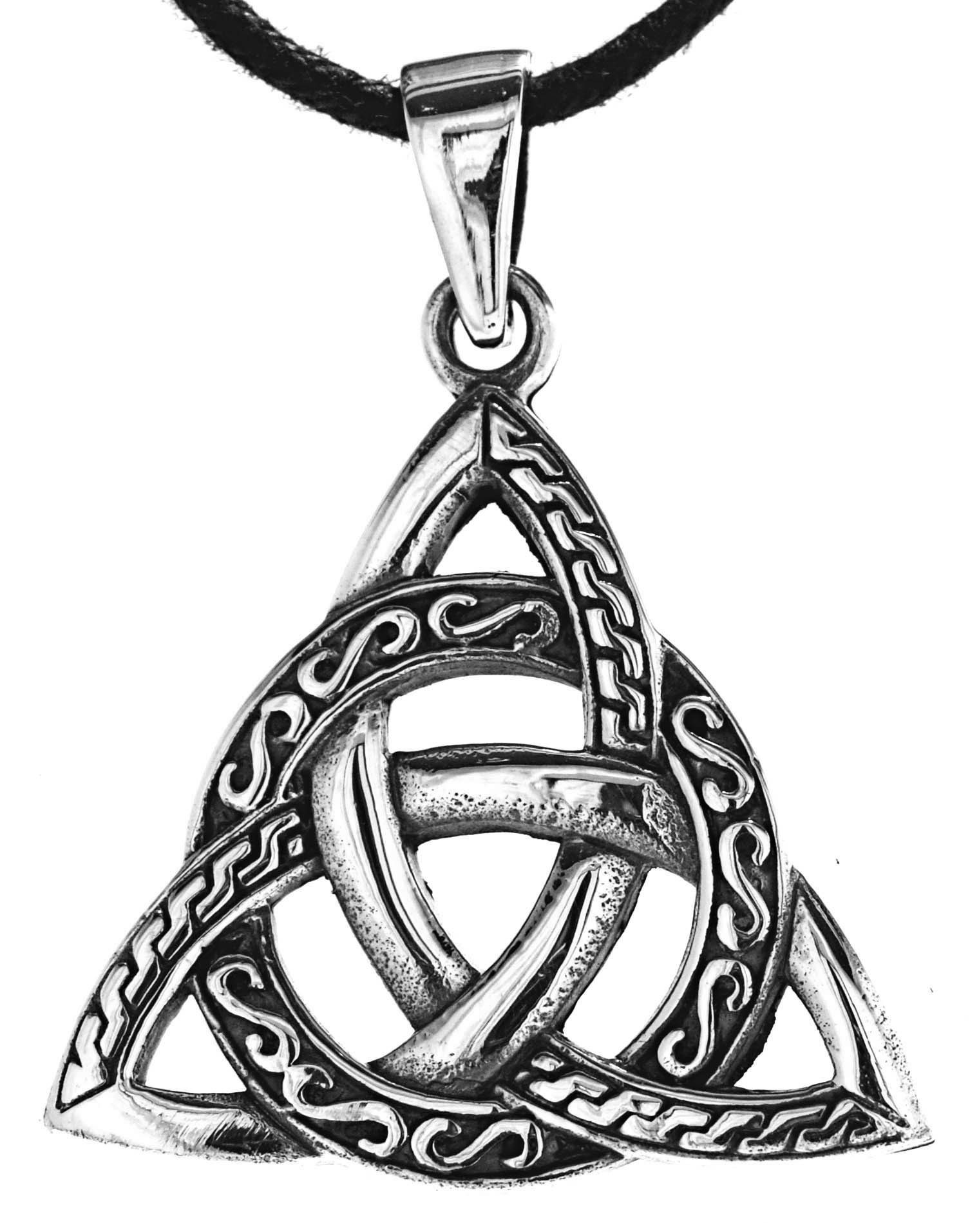 Kettenanhänger Keltenknoten Anhänger Kette 925 Silber Triqueta Trinity Knoten