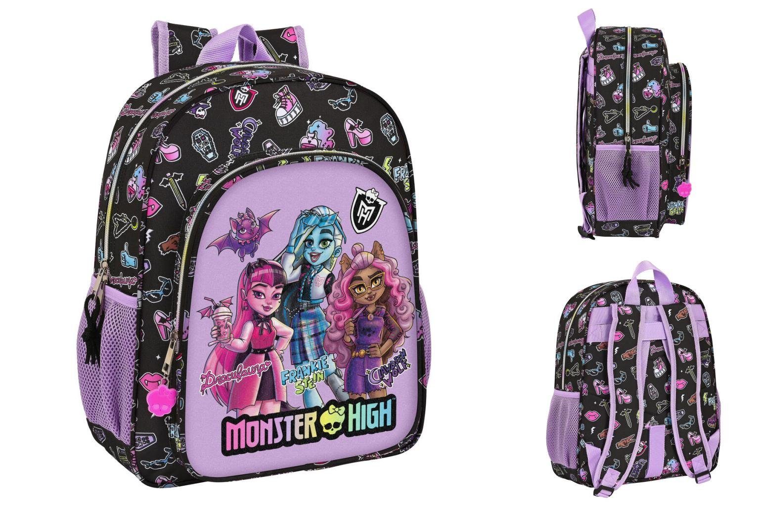 Monster High Rucksack Kinder-Rucksack Monster High Creep Schwarz 32 X 38 X 12 cm