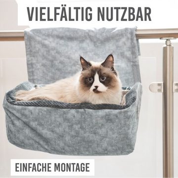 KaraLuna Katzen-Hängematte Premium Heizungsliege für Katzen I Katzenbett Katzenliege Hängematte, Waschbarer Bezug