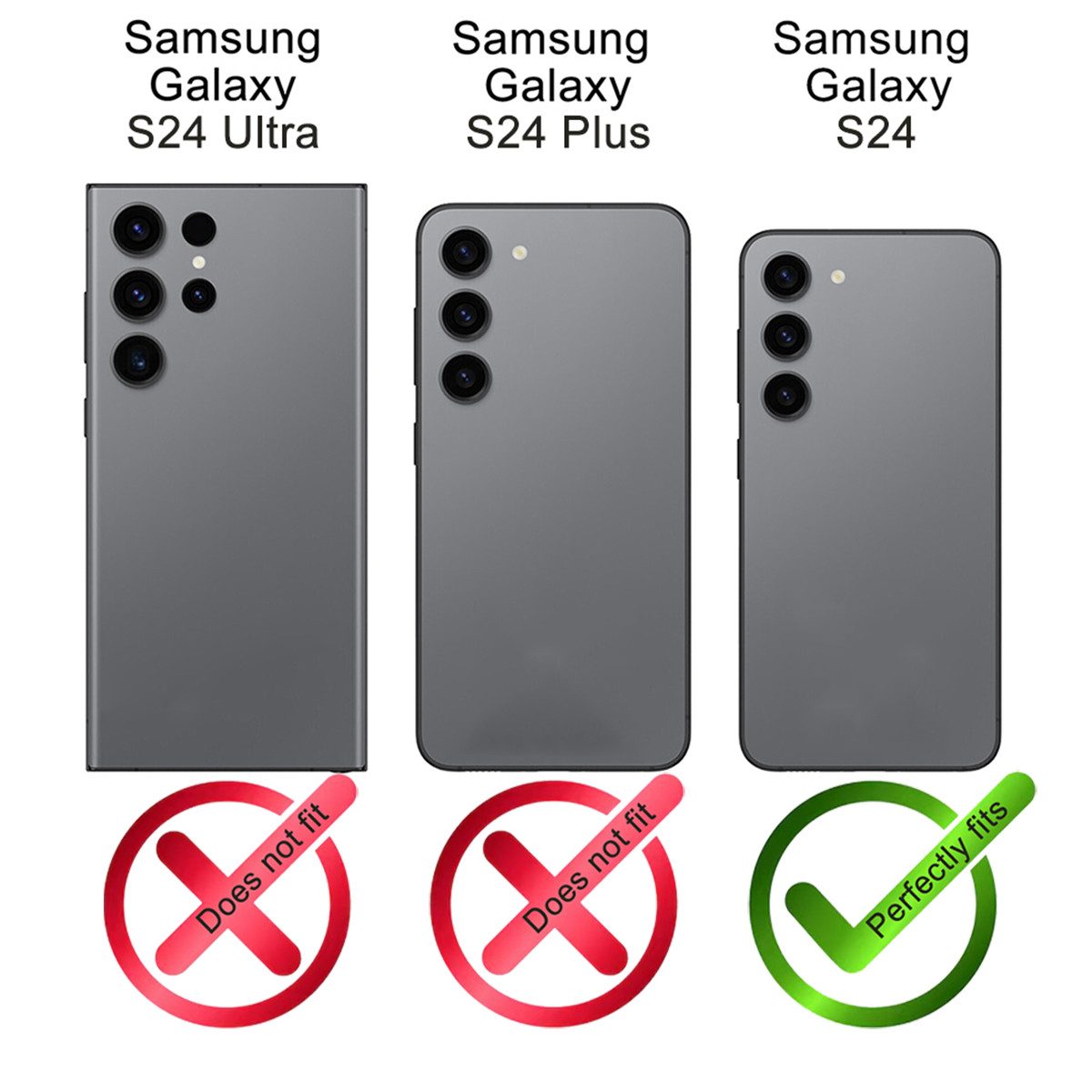 Burkley Handytasche 2-in-1 Leder Handytasche Samsung Galaxy S24 5G (1-tlg., Book Case Lederhülle mit Kartenfach und Magnetverschluss), herausnehmbare Innenhülle, Kartenfächer