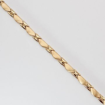 ELLAWIL Collier Edelstahlkette Halskette / Collier Damen Gliederkette Magnet-Kette (goldfarbener Edelstahl, Kettenlänge 50 cm, Breite 6 mm), inklusive Geschenkschachtel
