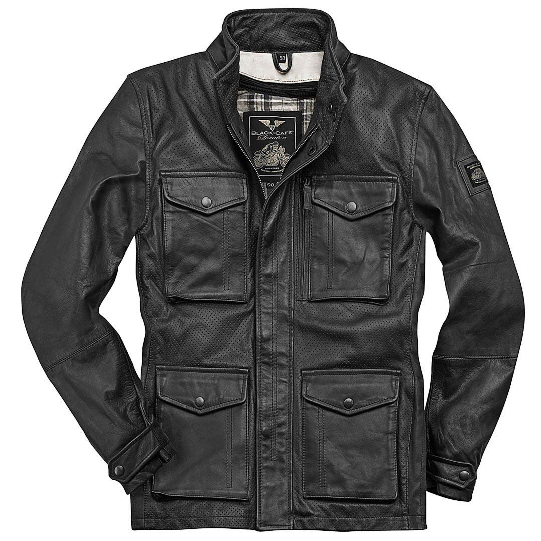 Black-Cafe London Motorradjacke Manhattan Lederjacke herausnehmbares günstig online kaufen