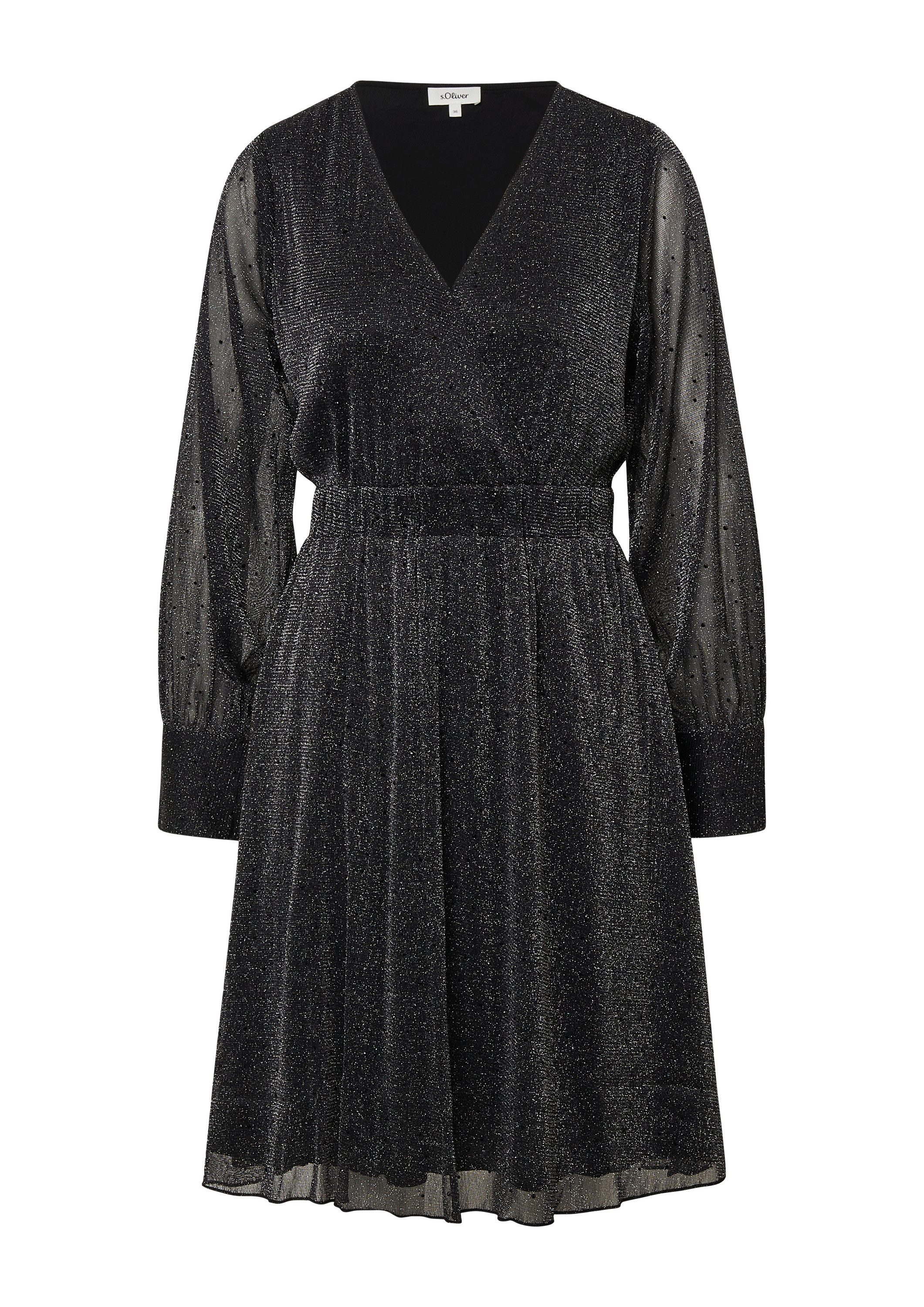 s.Oliver Minikleid Kleid Meshkleid mit Glitzereffekt günstig online kaufen