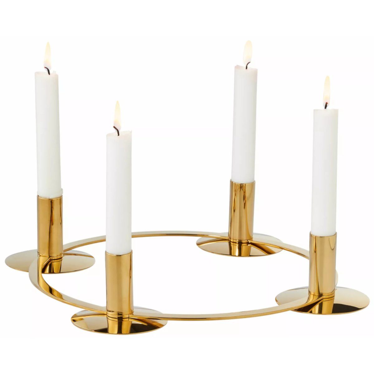 Philippi Design PHILIPPI Kerzenhalter Adventskranz LA SERENA wendbar, 2 Seiten, für Stumpenkerzen und runde Tisch-Stabkerzen | Deko-Objekte