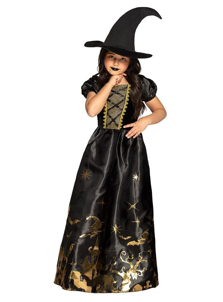 Hexen-Kostüm Hexenprinzessin - Halloween Kostüm Kinder Mädchen