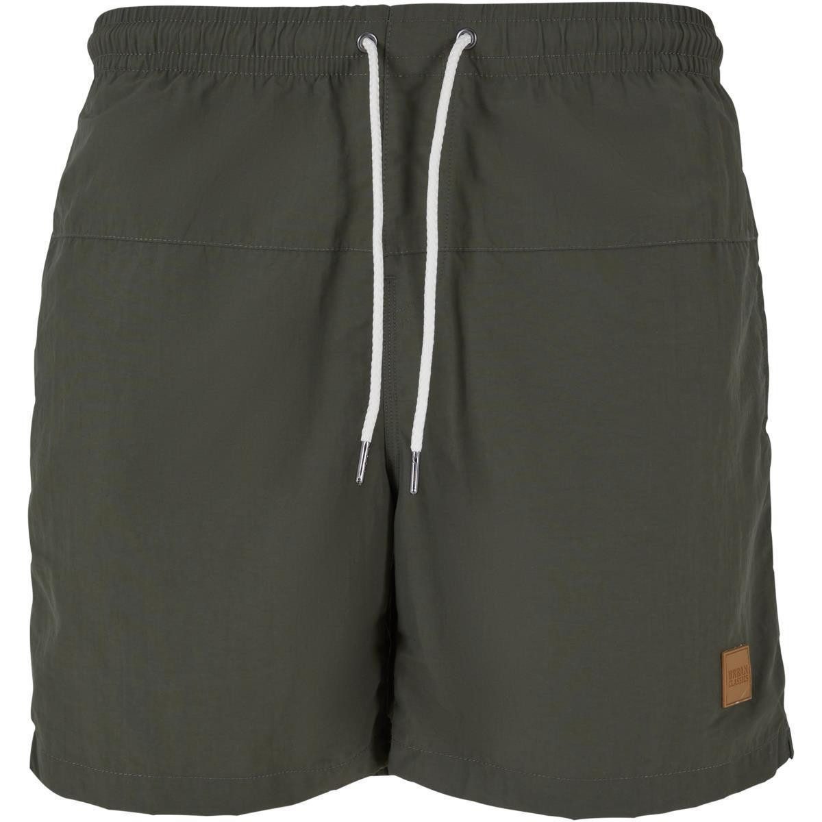 URBAN CLASSICS Badeshorts Urban Classics Block Swim Shorts olive/olive L (B günstig online kaufen