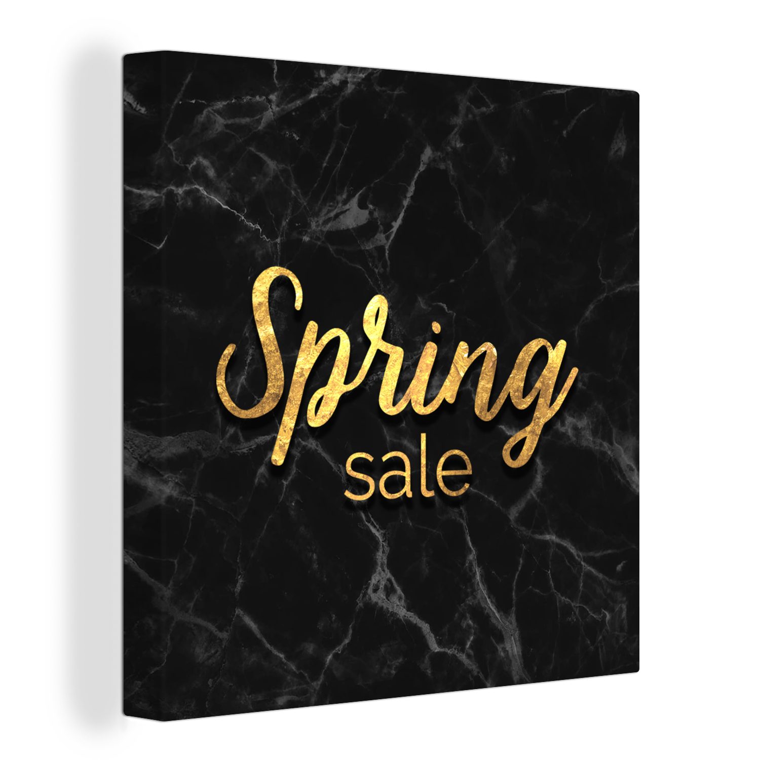 OneMillionCanvasses® Leinwandbild Verkauf - Frühling - Gold - Marmor, (1 St), Leinwand Bilder für Wohnzimmer Schlafzimmer
