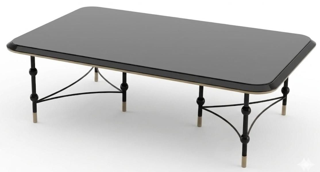 JVmoebel Couchtisch Luxuriöser schwarzer Couchtisch glänzend Wohnzimmermöbel, Made in Europa