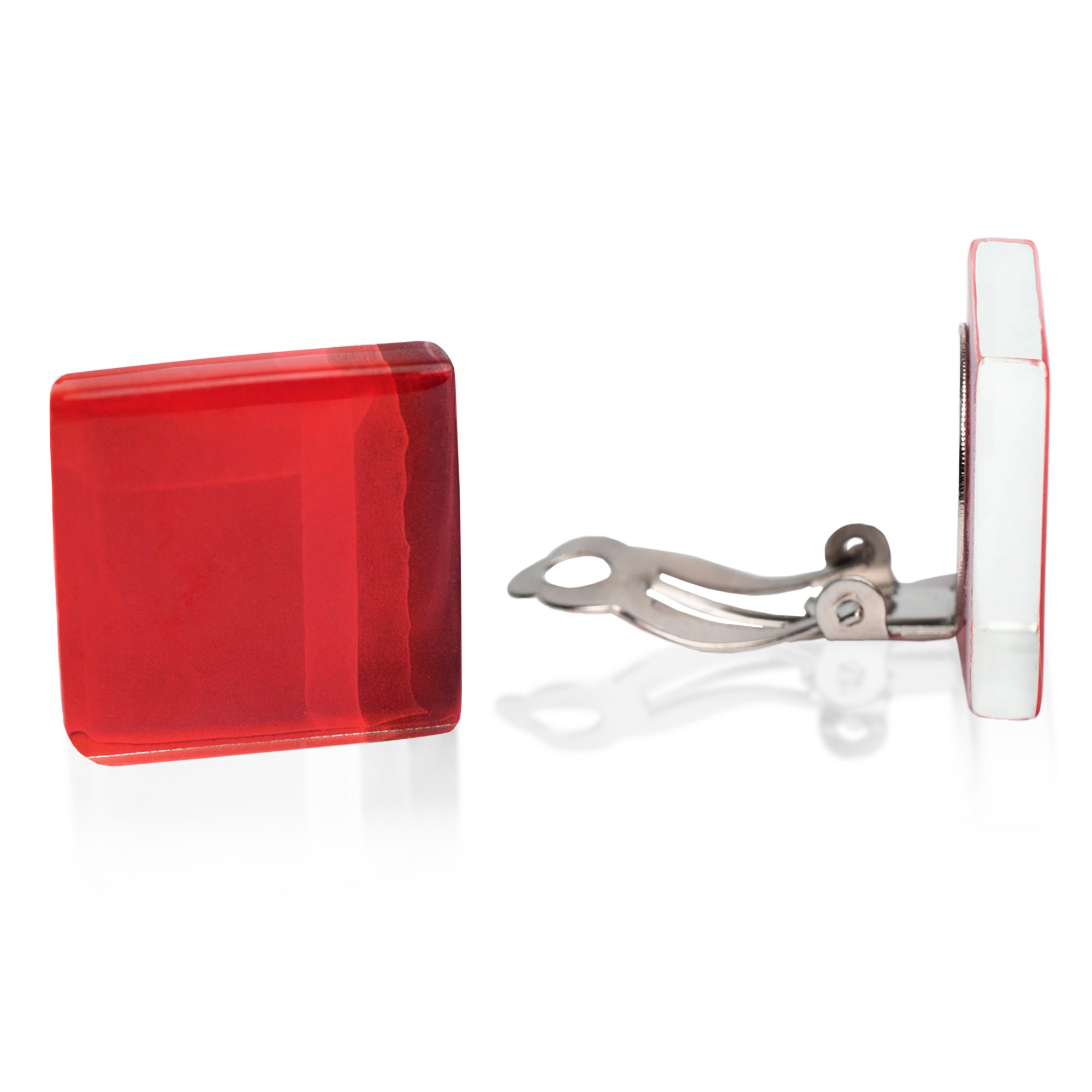 ALEXASCHA Paar Ohrclips Statement Clip Ohrringe ohne Ohrlöcher • Glas Clips günstig online kaufen