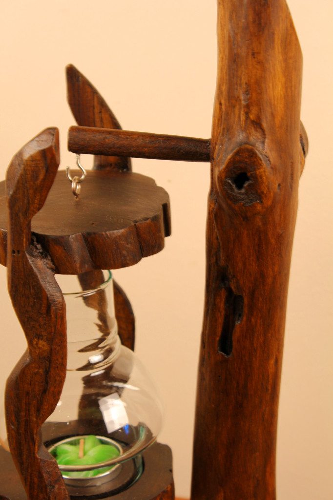 Kinaree Kerzenlaterne Massivholz Laterne Windlicht, Glasaufsatz inkl., Hand günstig online kaufen