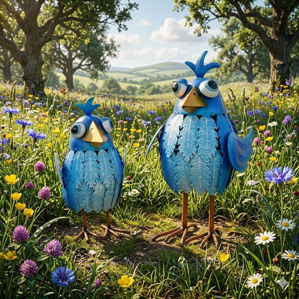 Eurotrade Dekofigur Vogelpaar Rosi & Rudi