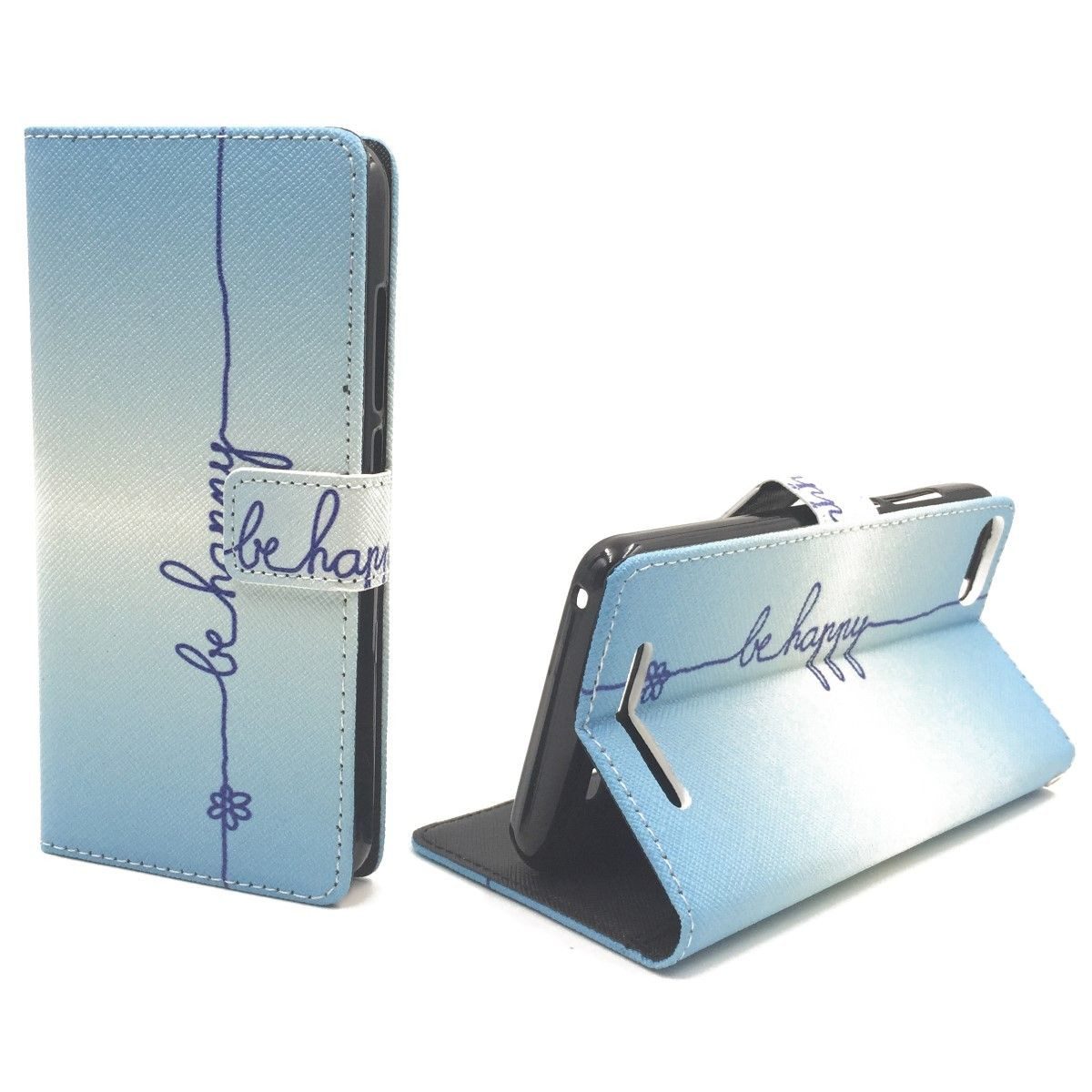 König Design Handyhülle Wiko Lenny 3, Wiko Lenny 3 Handyhülle Bookcover Blau