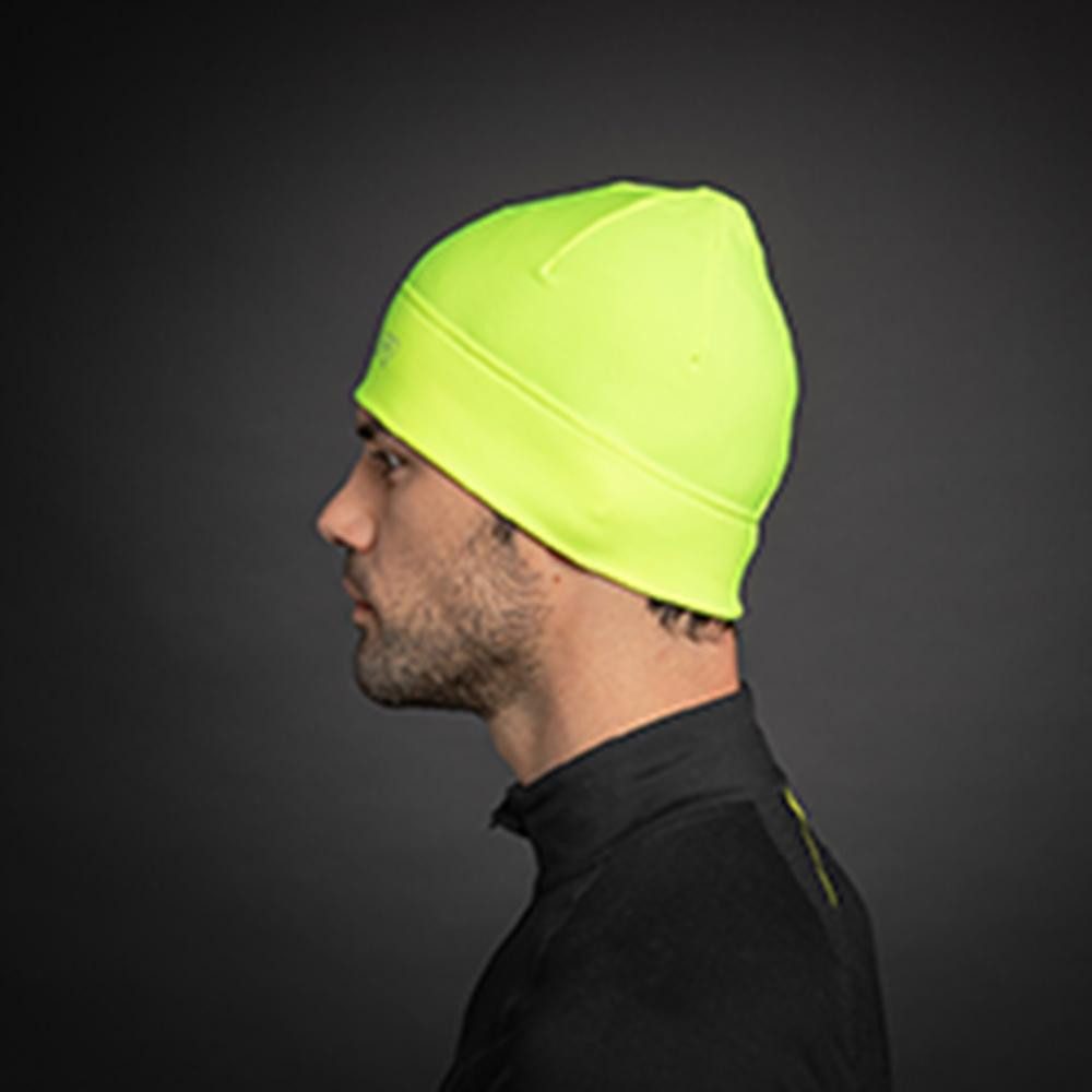 Chiba Fleecemütze CHIBA Thermofleece Mütze - S/M, neongelb, atmungsaktiv, reflektierend