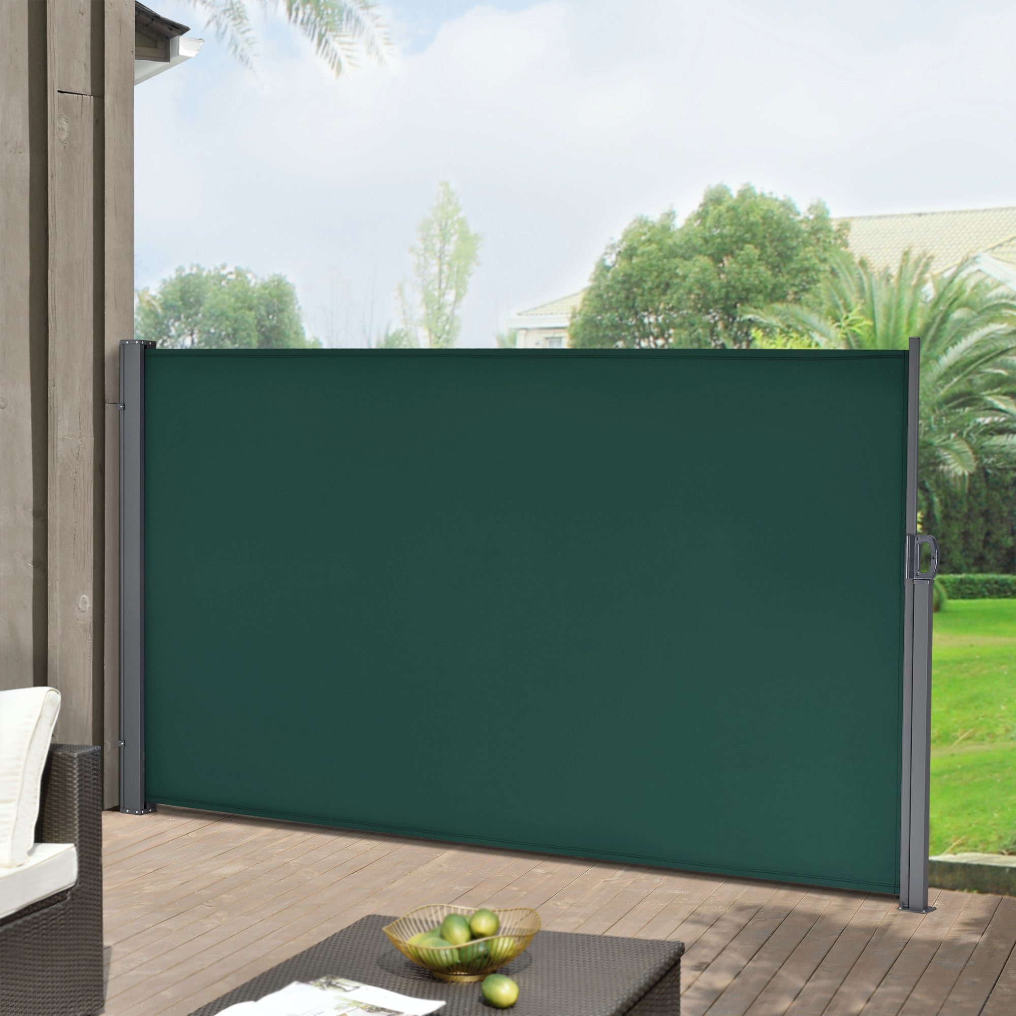 pro.tec Seitenmarkise »Arrentela« Sichtschutz 300 x 180 cm Dunkelgrün