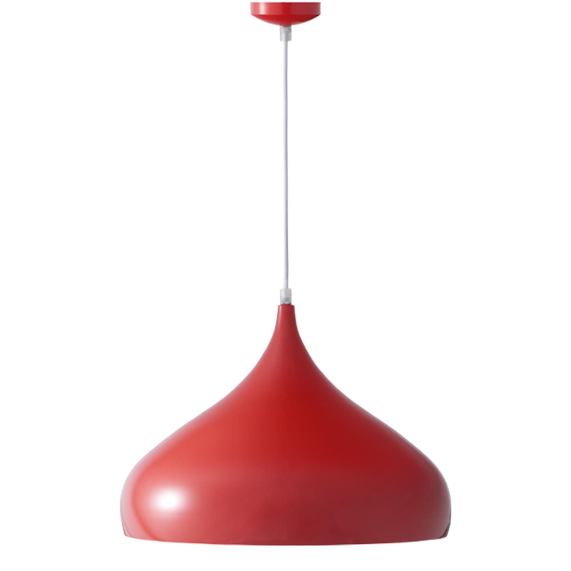 Konsimo Pendelleuchte TUBER Hängeleuchte, ohne Leuchtmittel, in einer roten, modernistischen Farbe | Pendelleuchten