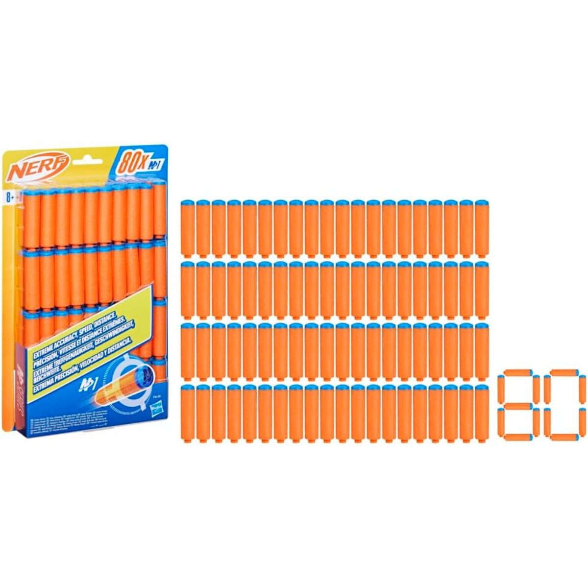 Nerf Spielzeugmunition Schaumstoff Darts 80 Stück Nachfüllset kompatibel mit N Serie Blaster