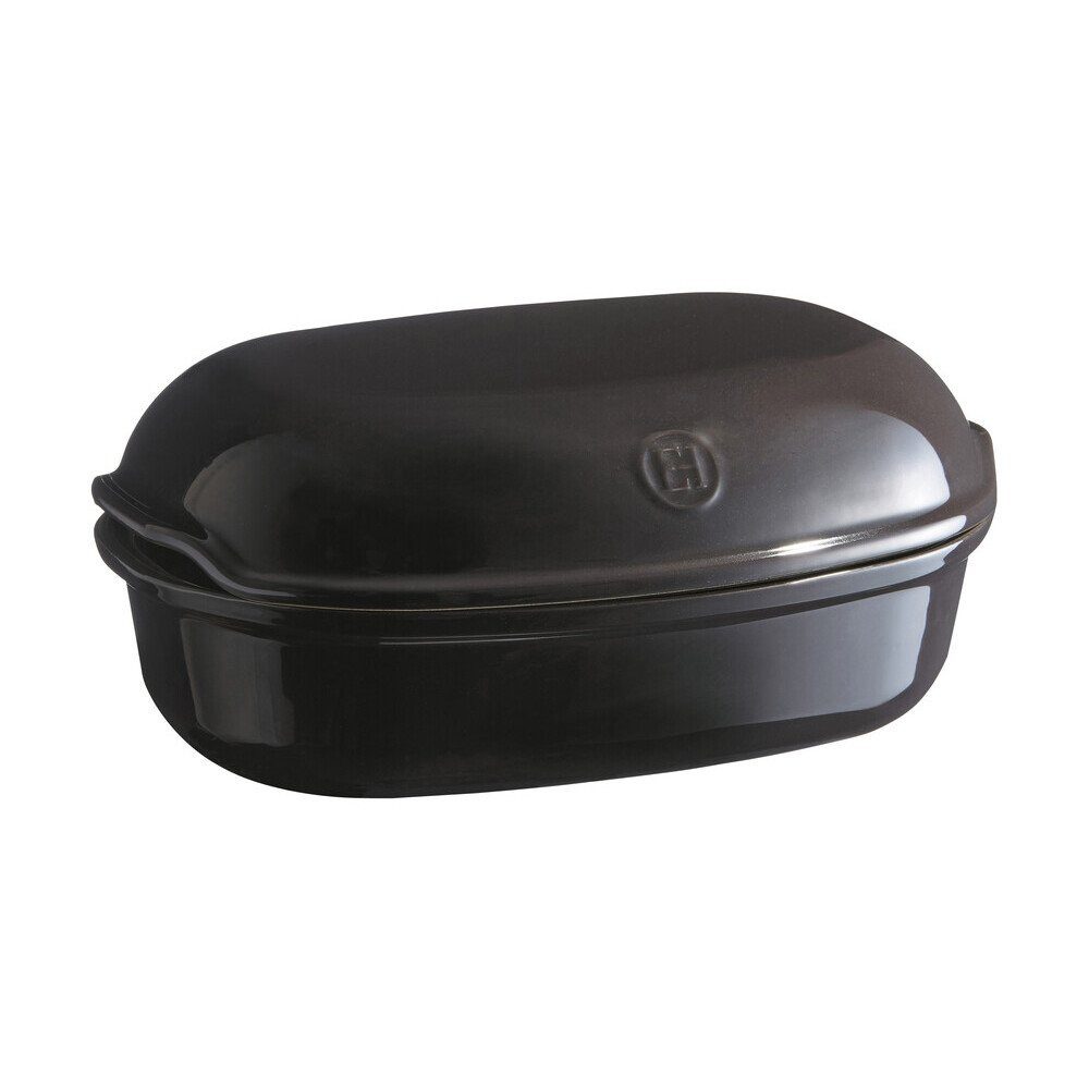 Emile Henry Backform Brotbackform 34x22x15 cm Artisan Kohle, 3,4l, Made in France, Keramik, mikrow.- & spülm.sicher, schwarz