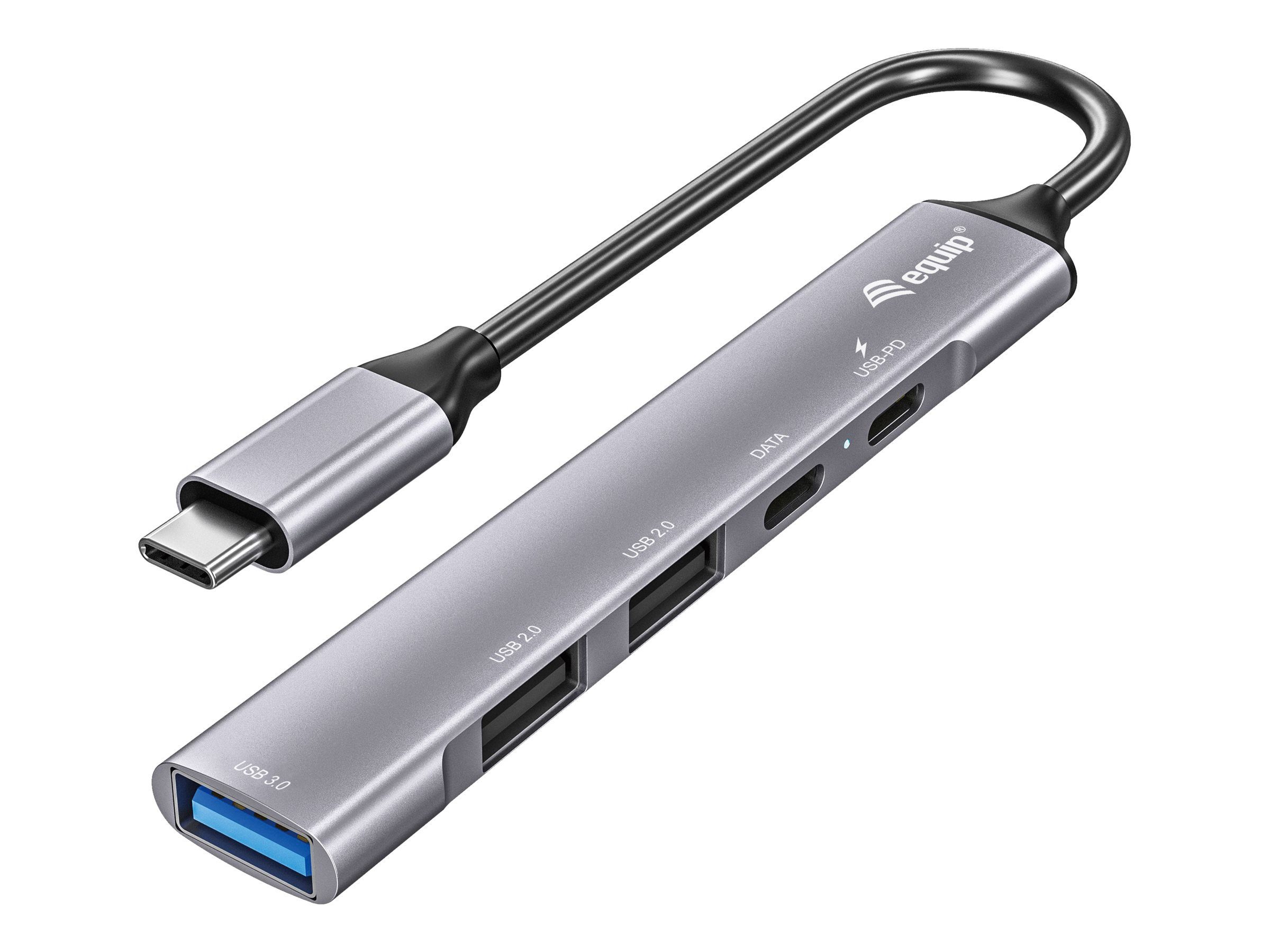 DIGITAL DATA Equip USB-Hub 5-Port 3.0/C->4x3.0 Netzwerk-Switch