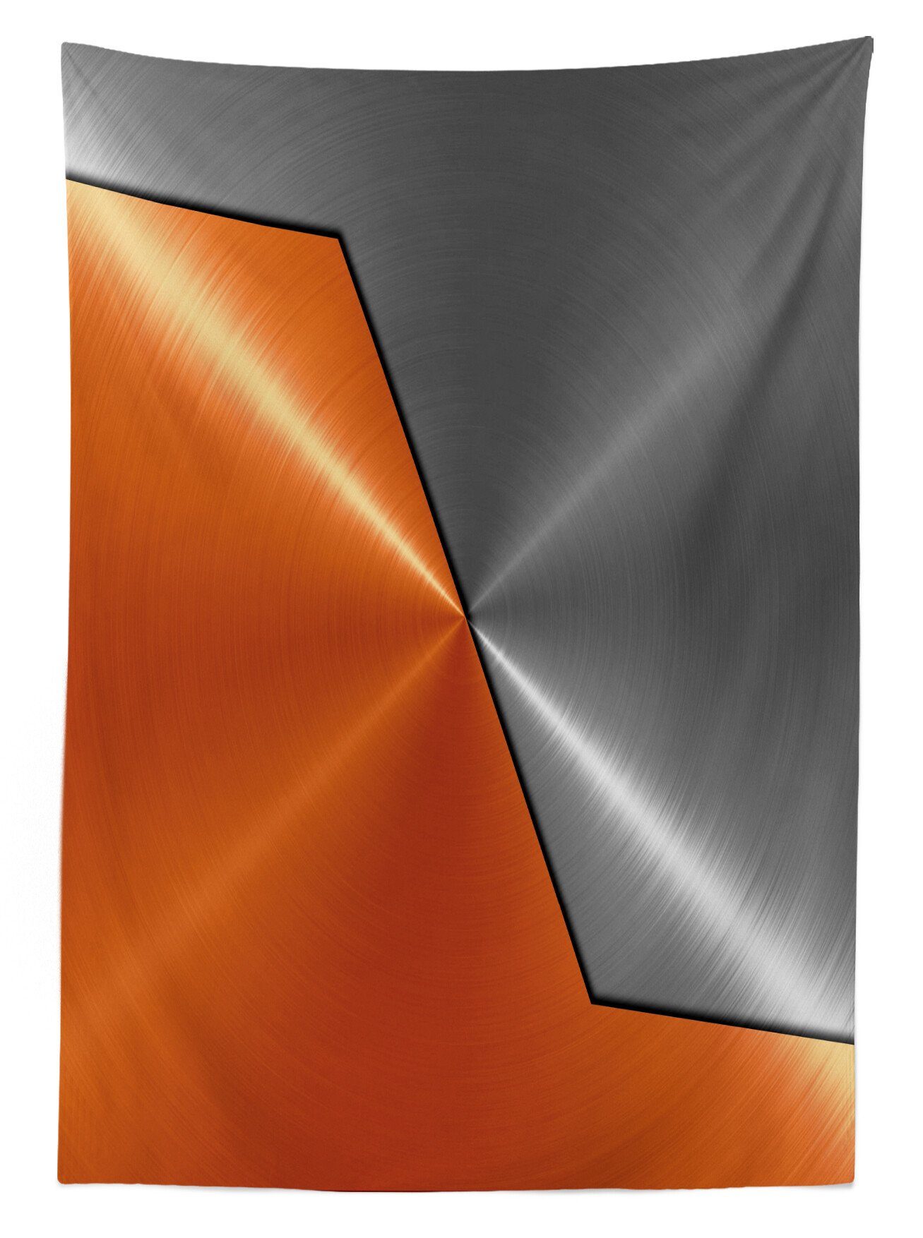 Klare Bereich Für Moderne geeignet Farbfest den Grau 3D Waschbar Orange Abakuhaus Tischdecke Maschinen Außen Farben,