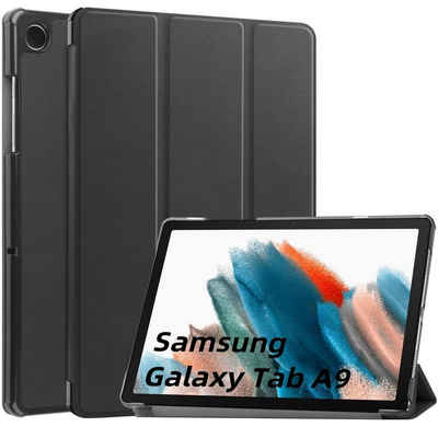 Wigento Tablet-Hülle Für Samsung Galaxy Tab A9 Tablet 3folt Wake UP Smart Cover Tasche Case