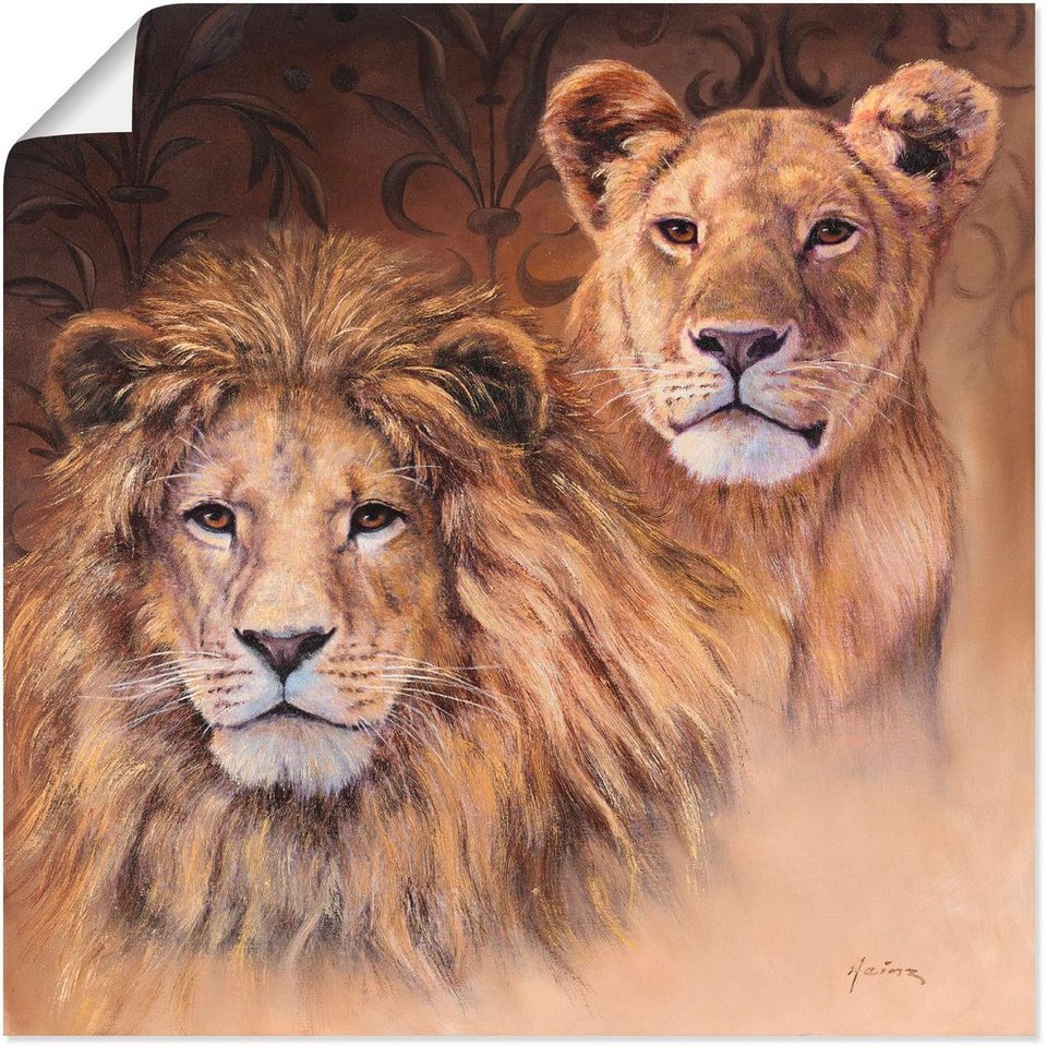 Artland Wandbild Löwen, Wildtiere (1 St), als Alubild, Leinwandbild,  Wandaufkleber oder Poster in versch. Größen