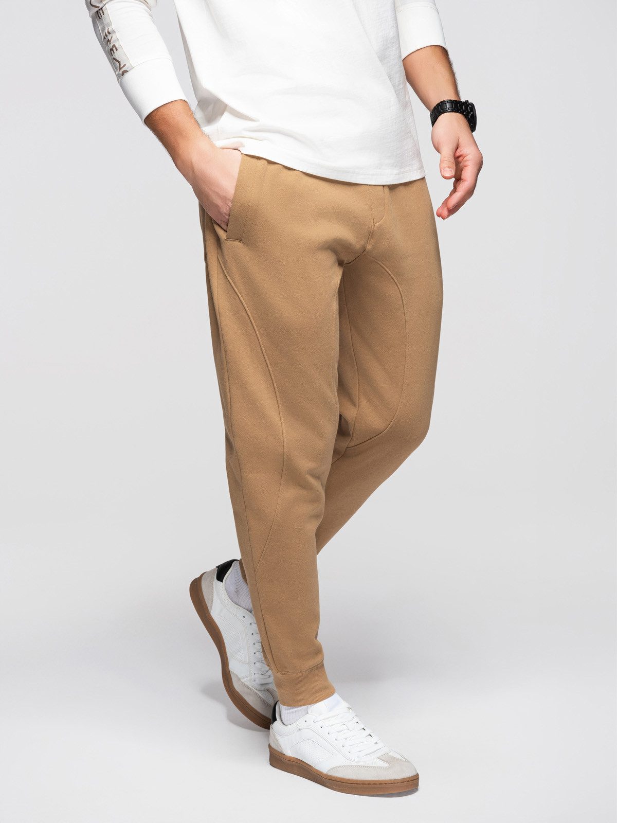OMBRE Sweatpants Coffee XL (1-tlg) Weiche Innenseite