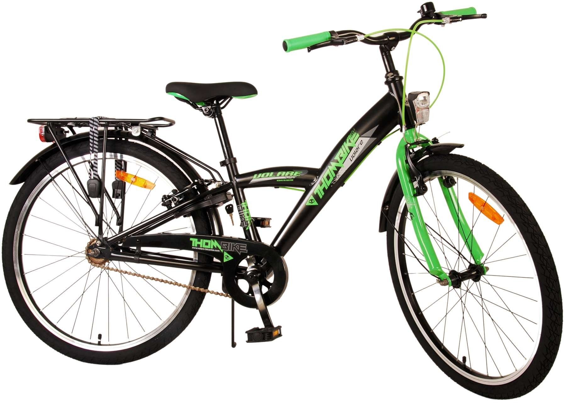 Volare Kinderfahrrad Thombike - Jungen - Verschiedene Größen und Farben - bis 115 kg, 3 Gang Shimano, 85% zusammengebaut, Lenkerhöhe einstellbar, 24 oder 26 Zoll