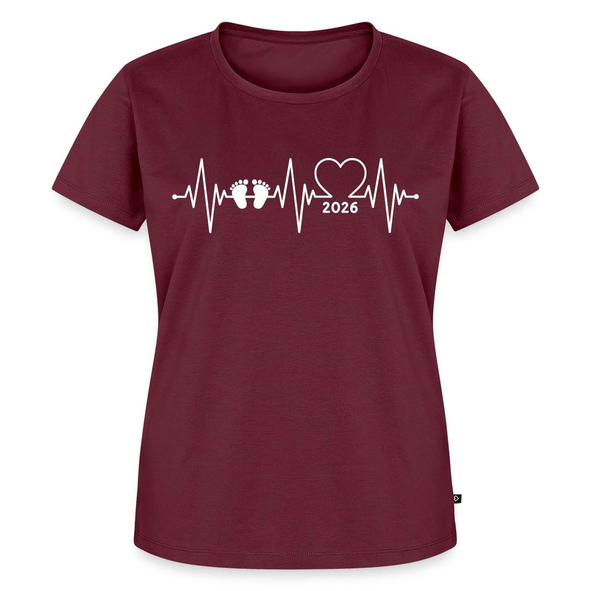 T-Shirt Baby 2026 EKG Herzschlag Frauen Premium T-Shirt