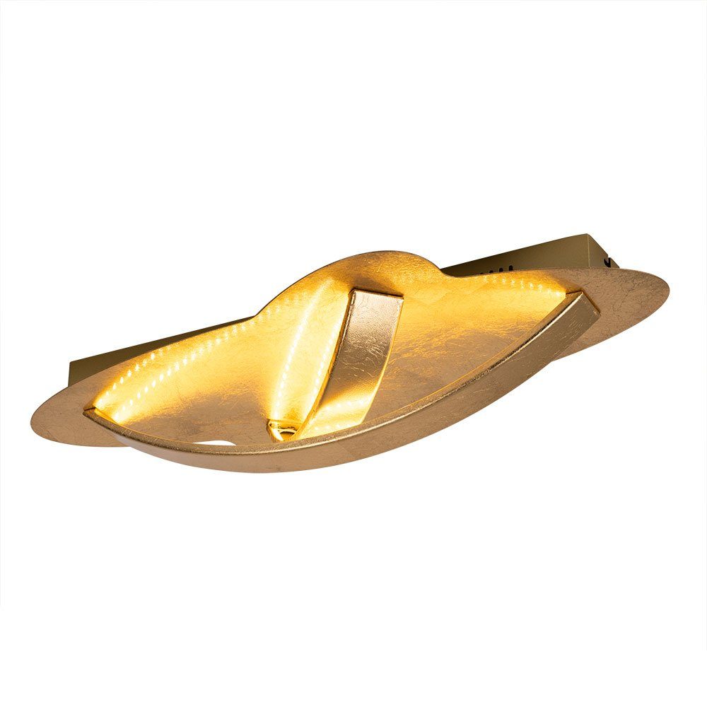 etc-shop verbaut, Warmweiß, gold Küchenlampe Design Deckenleuchte Deckenlampe Glas LED-Leuchtmittel LED fest LED Deckenleuchte,