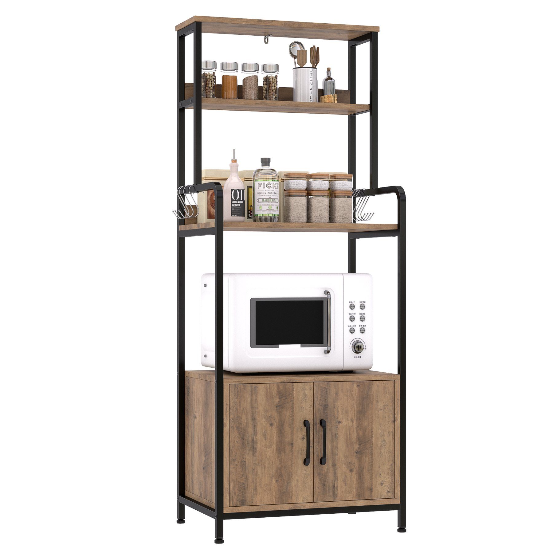HOMECHO Küchenregal, Bäckerregal mit Tür Standregal günstig online kaufen