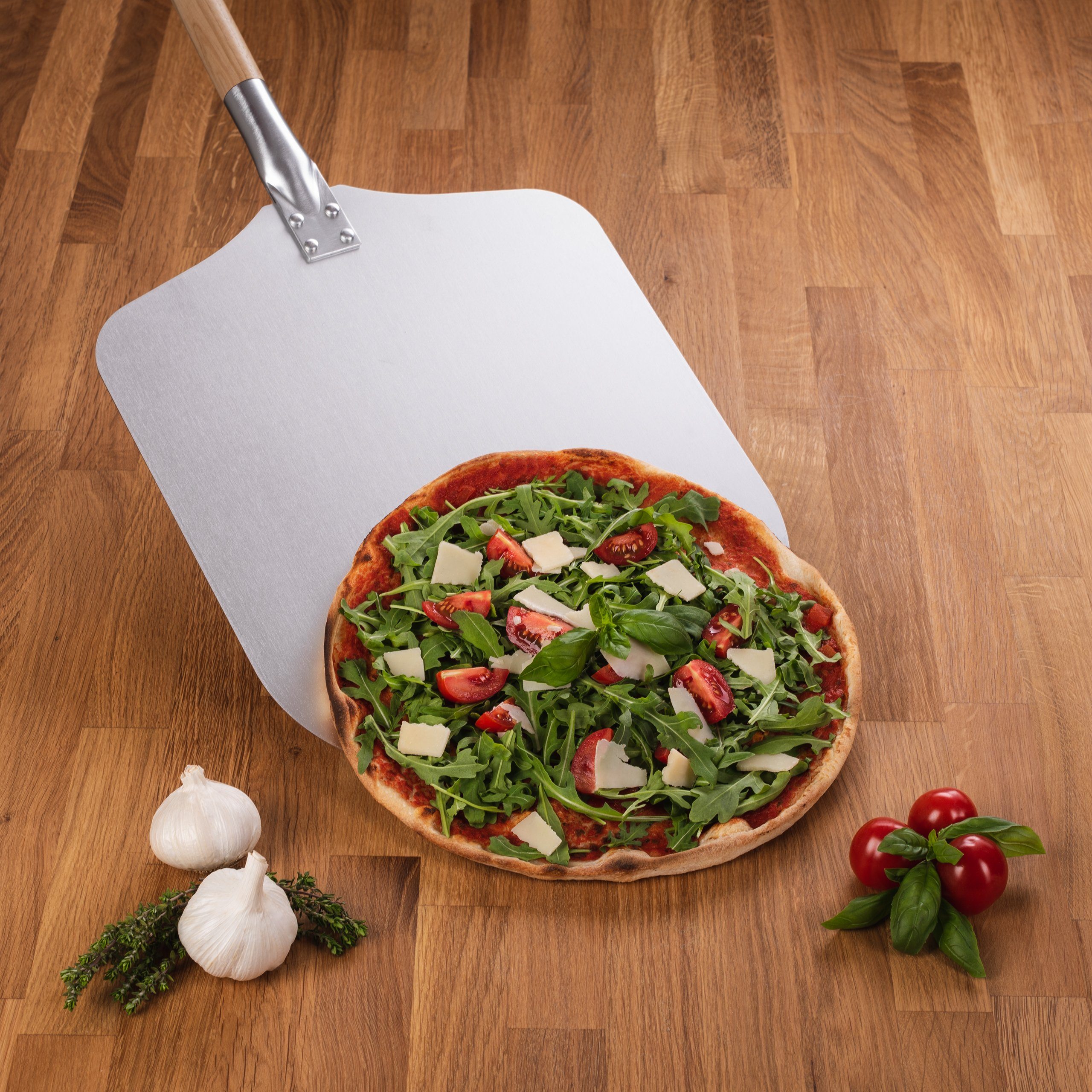 mit Pizzaschieber abnehmbaren tlg), Blumtal Pizzaschieber Fläche (1 Holzgriff, großer Mit und Griff