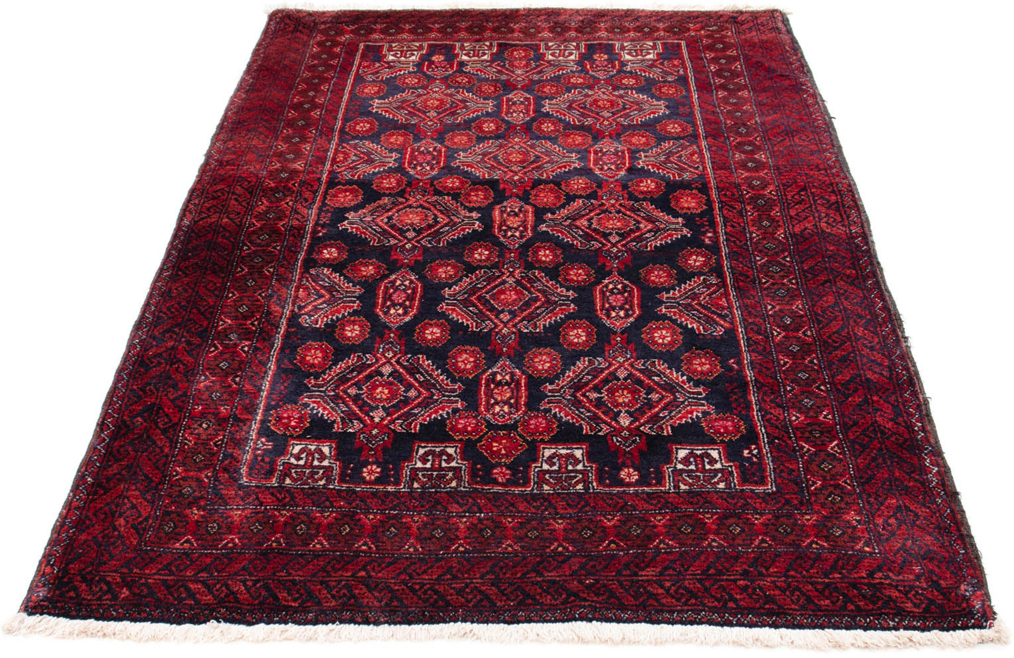 Orientteppich Belutsch - 187 x 108 cm - dunkelblau, morgenland, rechteckig, Höhe: 8 mm, Wohnzimmer, Handgeknüpft, Einzelstück mit Zertifikat