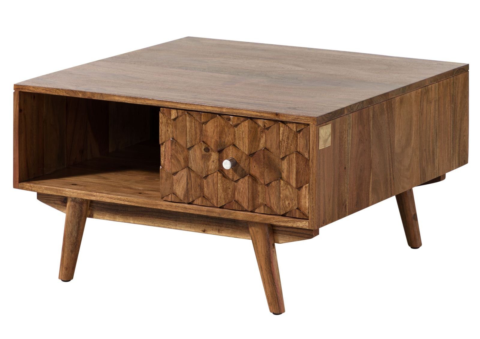 Massivmoebel24 Couchtisch MOSAYK (Couchtisch Akazie 70x70x40 günstig online kaufen