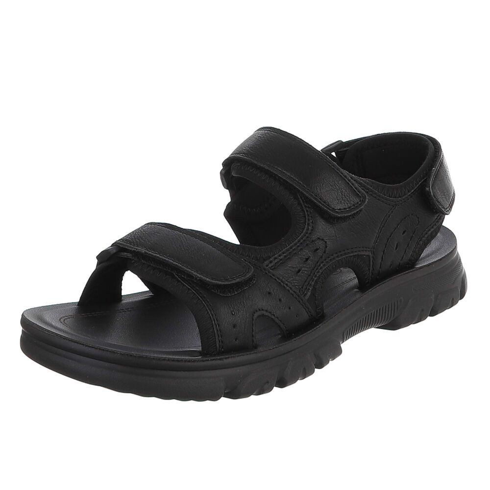 Coolwalk Herren Sandale mit Klettverschluss, sportlich Sandale (92009883) Flach Sandalen in Schwarz