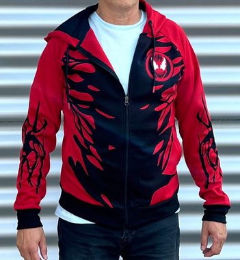 MARVEL Kapuzensweatshirt VENOM CARNAGE Marvel Jacke mit Kapuze Sweatshirt Spiderman Kapuzenjacke Trainingsjacke Herren + Jugendliche Gr. S M L XL XXL