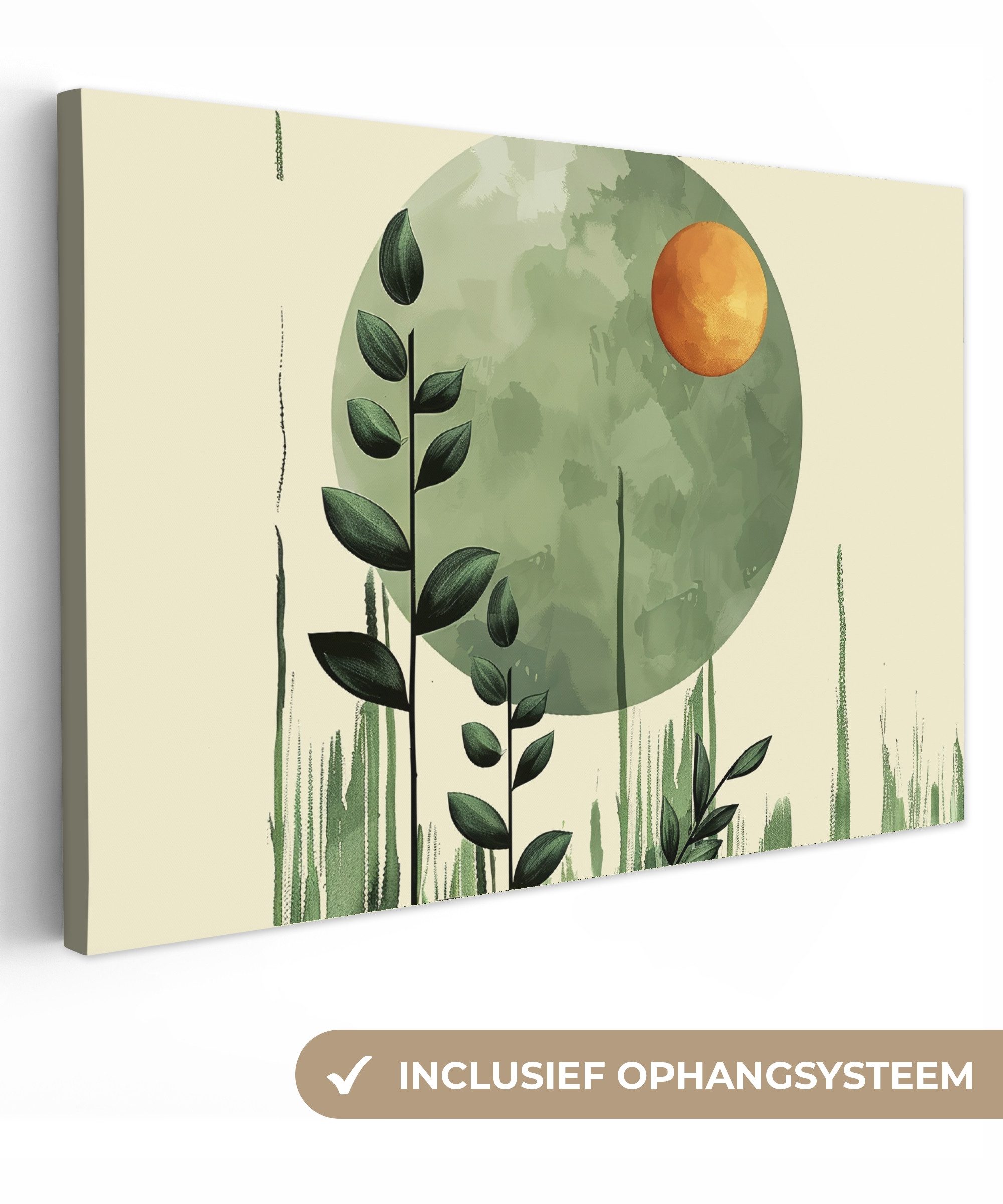 OneMillionCanvasses® Leinwandbild Abstrakt - Natur - Kunst - Sonne - Modern, Fotodruck (1 St), Boho Style Deko Wand, Bohemian Wanddeko Bilder, 30x20 cm
