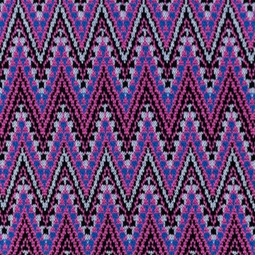 SCHÖNER LEBEN. Stoff Strickstoff Jacquard Chevron ZickZack fein violett rosa 1,48m Breite