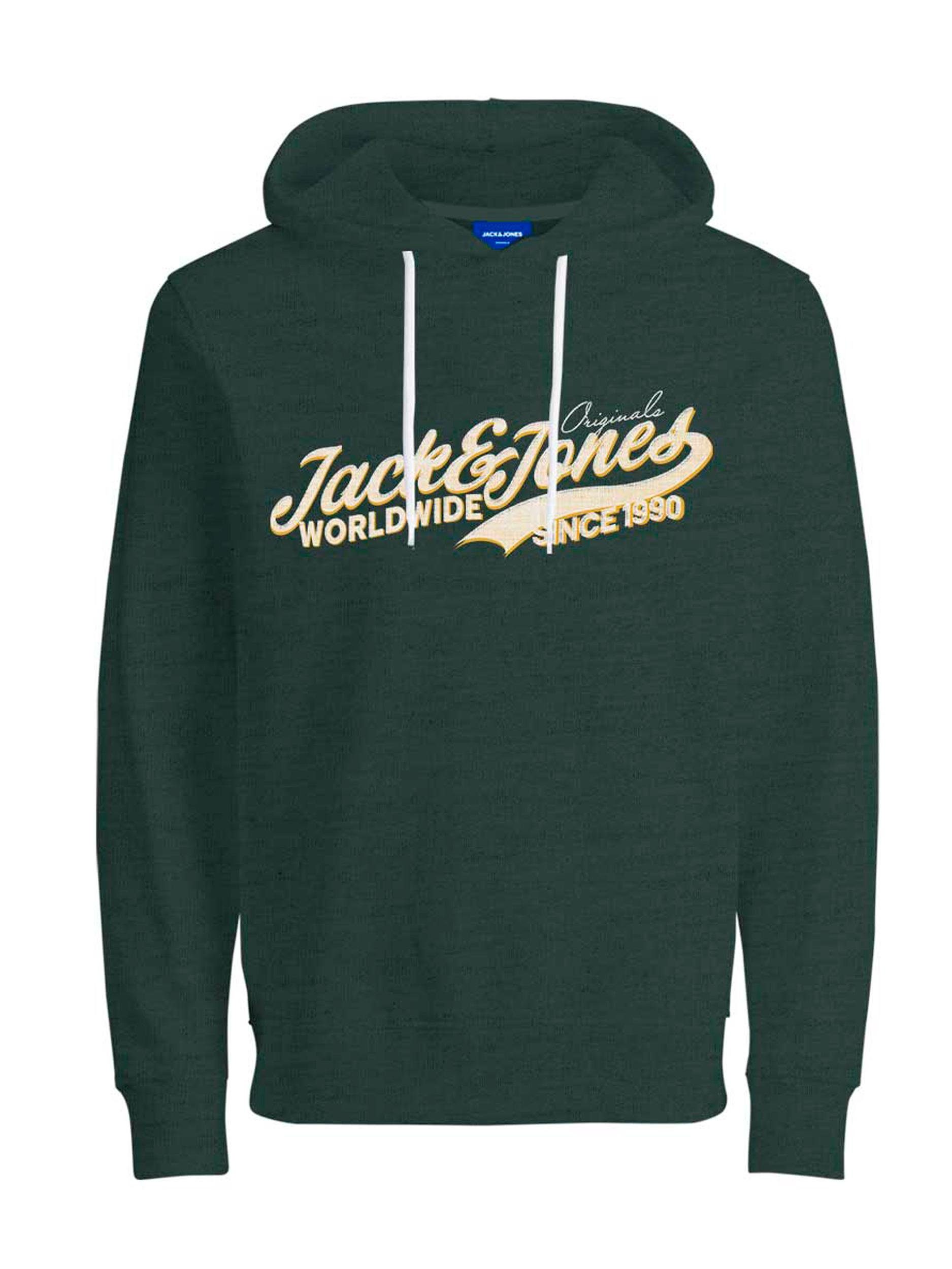 Jack & Kapuze Hoody mit Mel Kapuzensweatshirt (1-tlg) Hoodie grün Jones