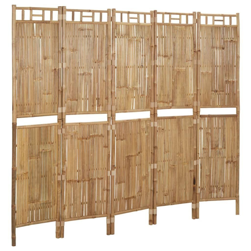 furnicato Raumteiler 5-tlg. cm 200x180 Bambus