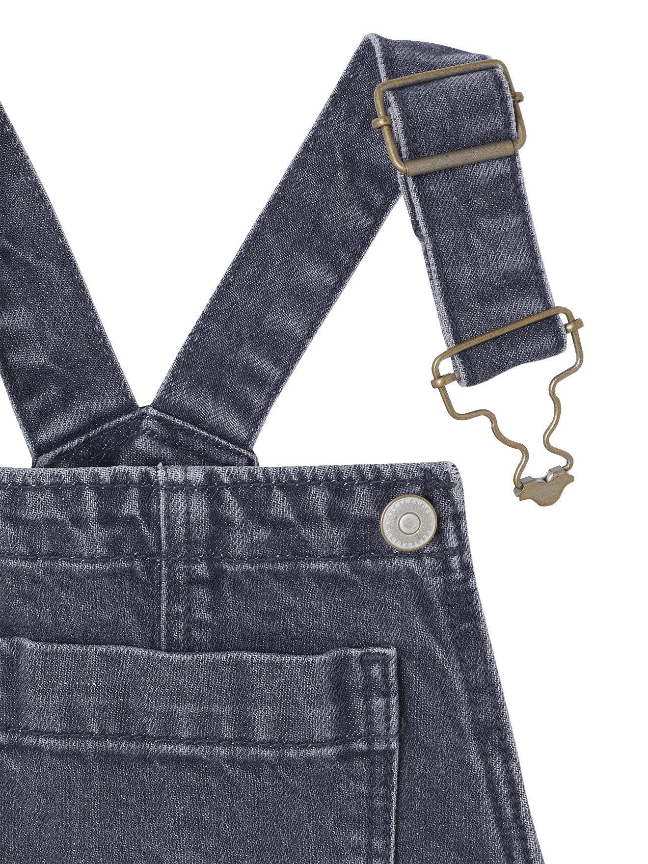 vertbaudet Jumpsuit Mädchen Jeans-Latzhose mit weitem Bein