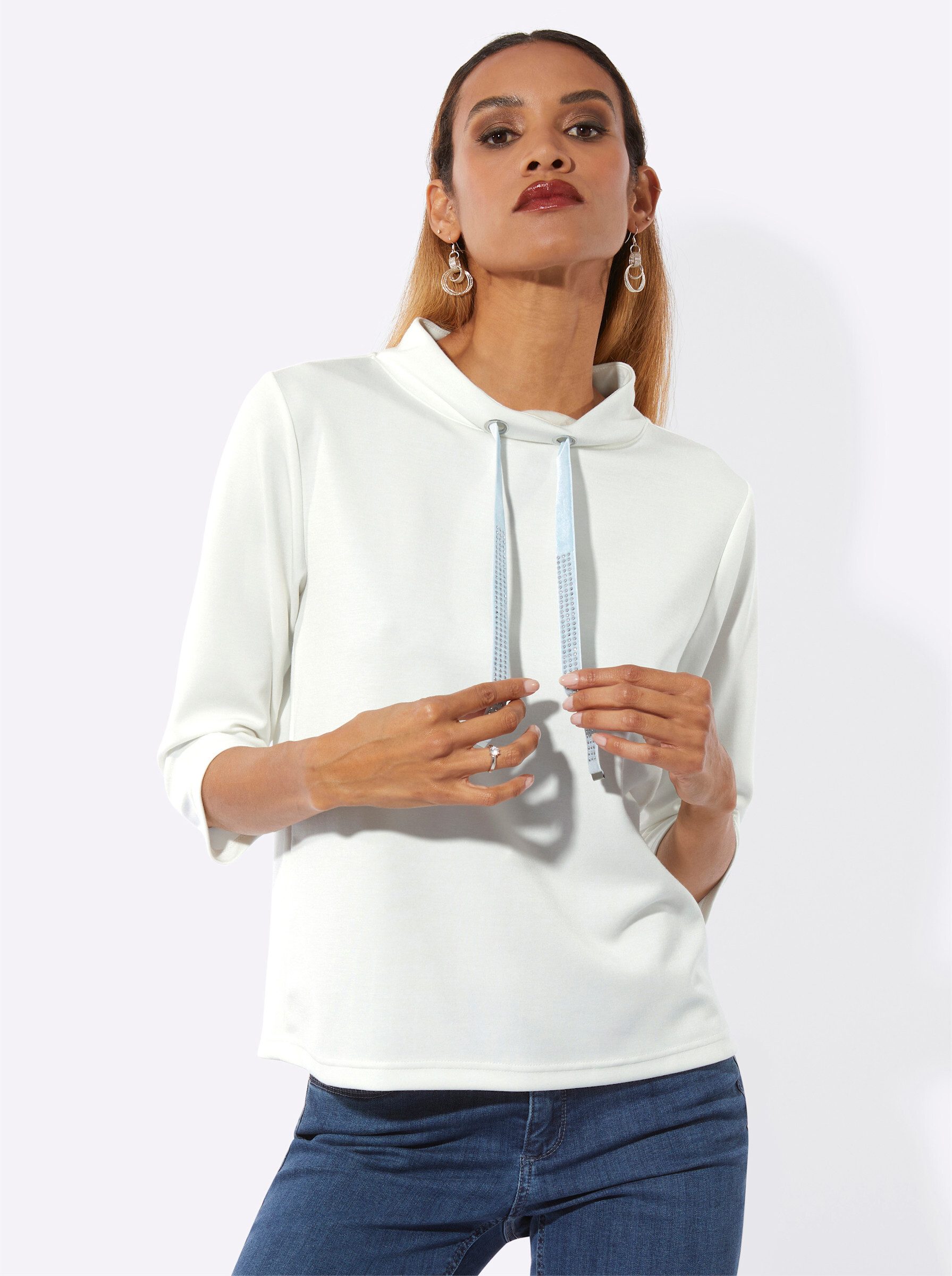 creation L Sweater Modal-Mix-Sweatshirt 3/4-Arm