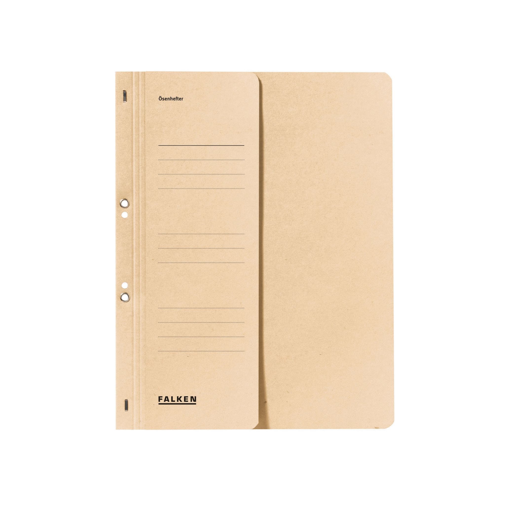 Falken Hefter Falken Falken Ösenhefter - A4 1/2 Vorderdeckel kfm. Heftung, chamois