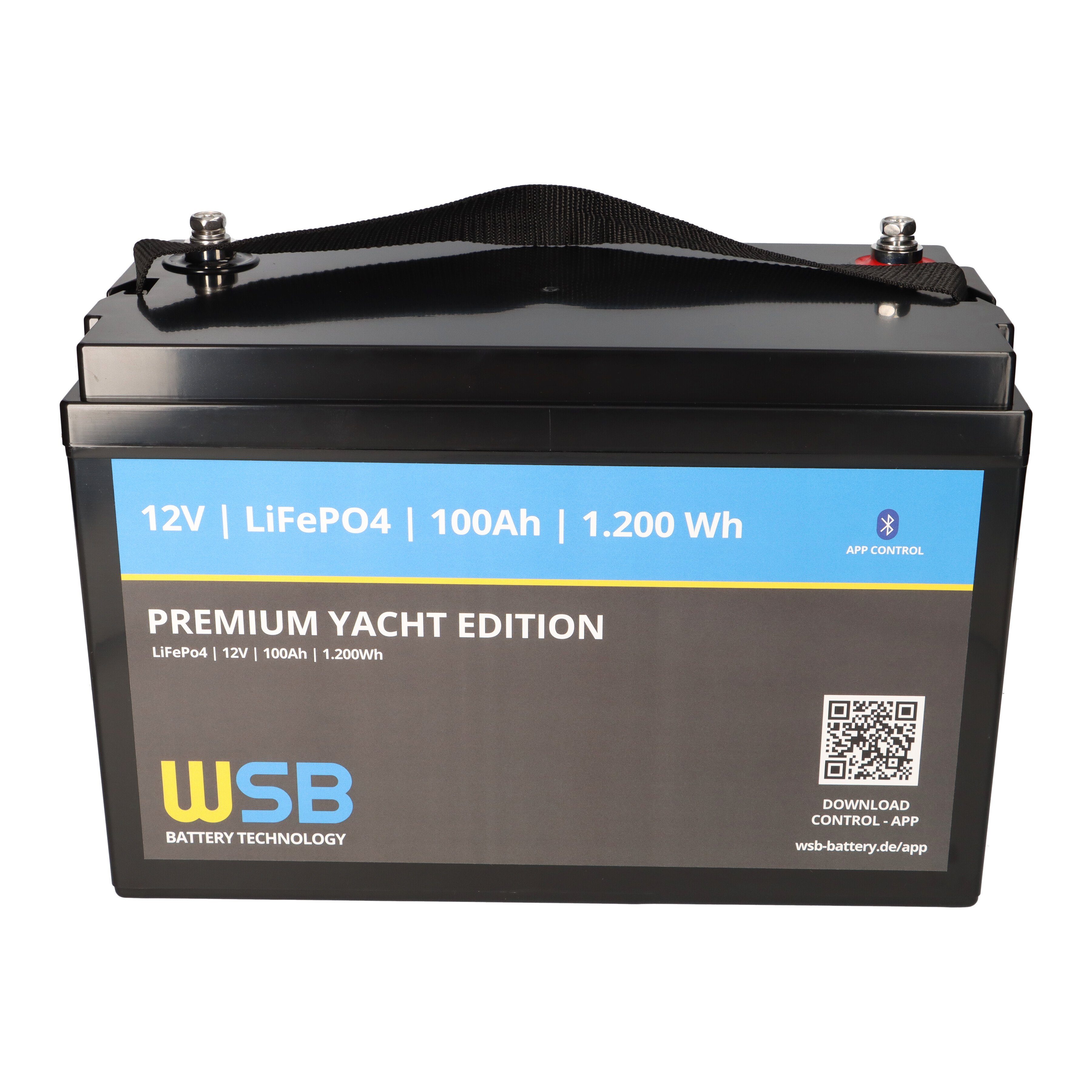inkl. WSB LiFePO4 Akku Battery Technlology (12,8V) Bleiakkus GmbH 12V 100Ah Bluetooth (12,8V V) WSB