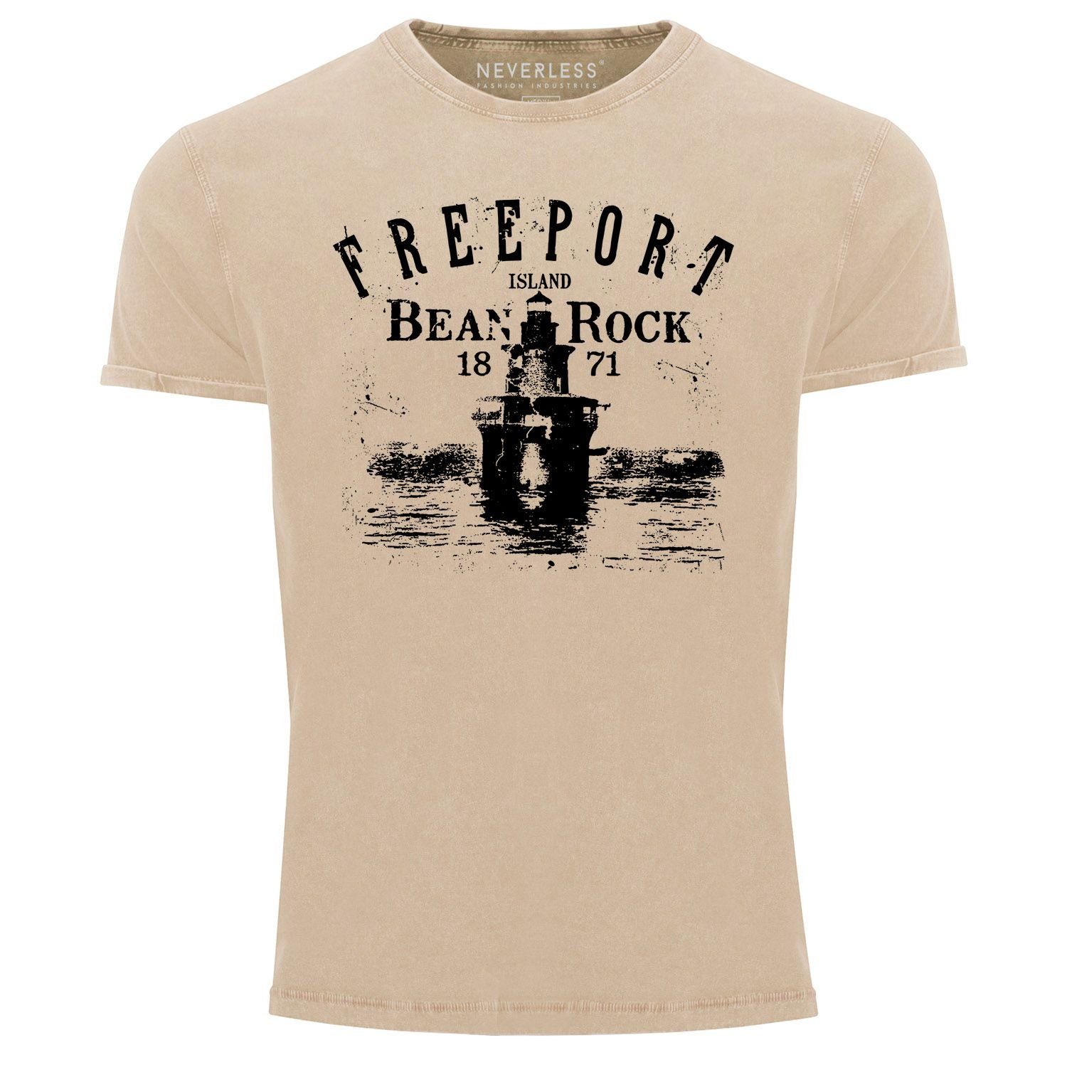 Neverless Print-Shirt Herren Vintage Shirt Retro günstig online kaufen