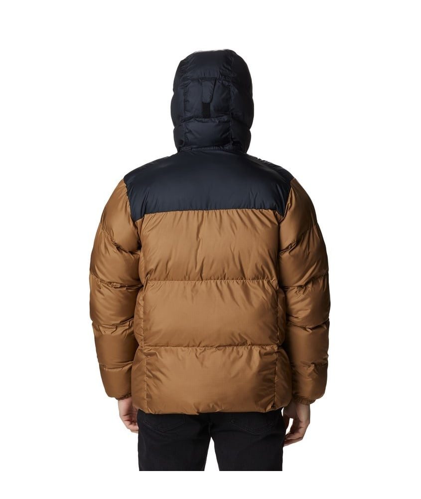 Columbia Winterjacke Puffect mit Kapuze (Thermarator Isolierung, wasserdicht) braun/schwarz