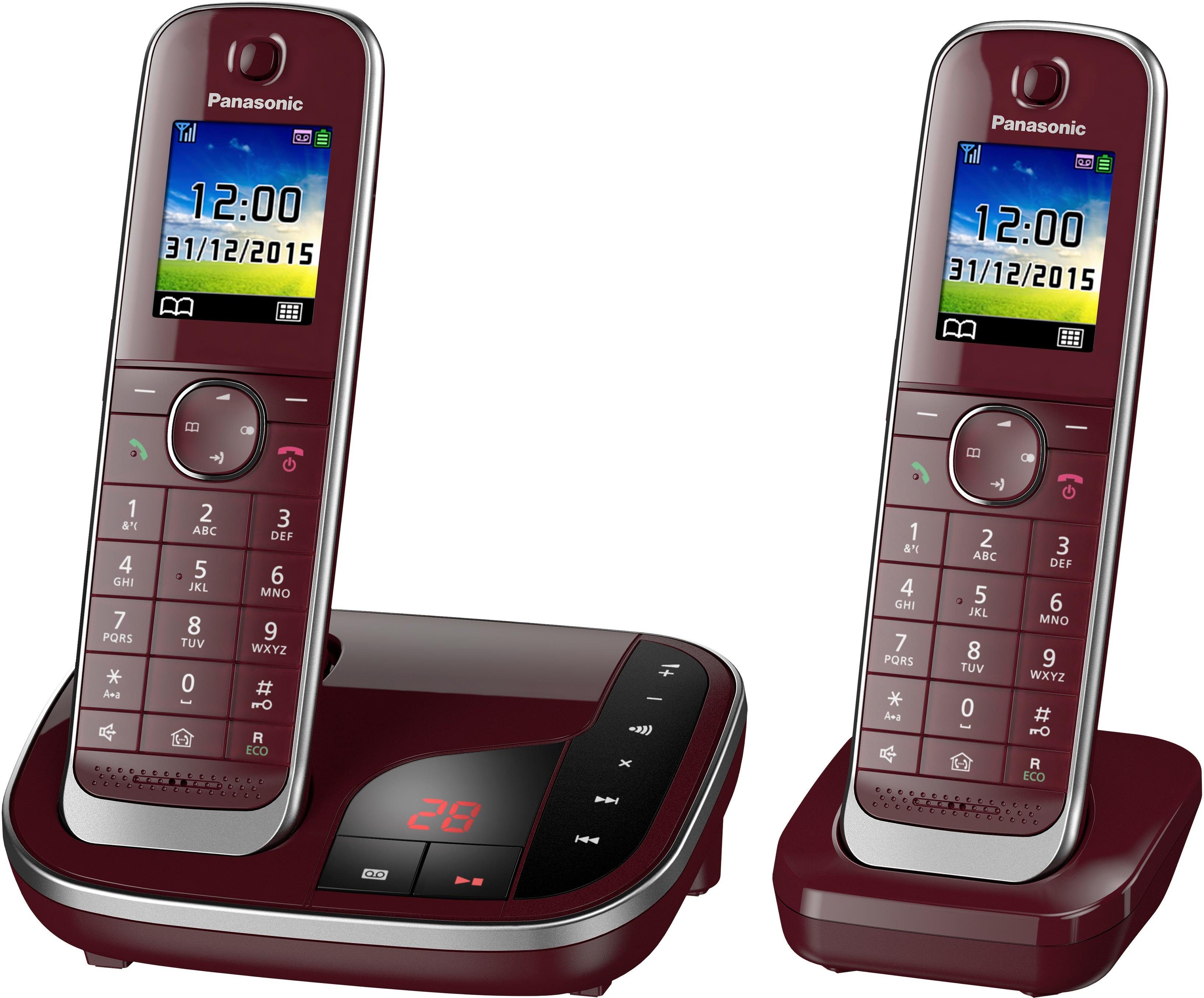 Panasonic »KX-TGJ322« Schnurloses DECT-Telefon (Mobilteile: 2, mit  Anrufbeantworter, Weckfunktion, Freisprechen) online kaufen | OTTO