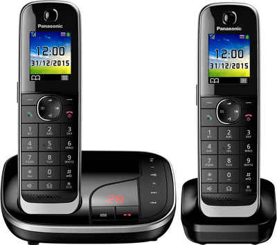 Panasonic »KX-TGJ322« Schnurloses DECT-Telefon (Mobilteile: 2, mit Anrufbeantworter, Weckfunktion, Freisprechen)
